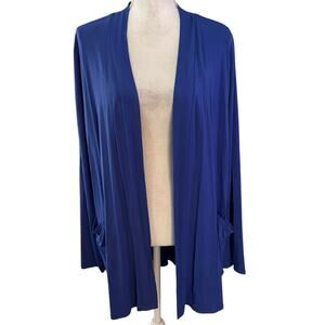 NEW T by Talbots Size XL UPF 50+ Open Front Cardigan Pockets